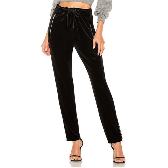 rag & bone Pants - NWT Rag & Bone Black Velvet Zip Track Pant - Size XS